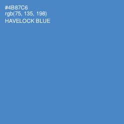 #4B87C6 - Havelock Blue Color Image